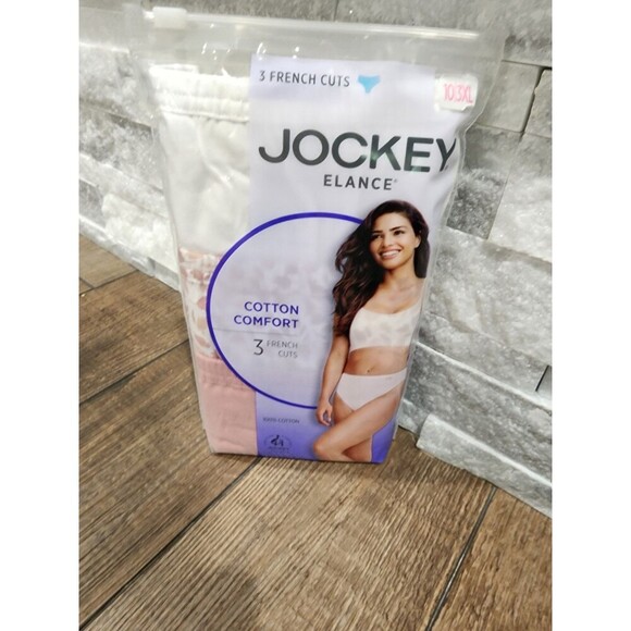 Jockey Womens Underwear Elance French Cut 3 Pack Underwear 100% Cotton Sz 10 3XL - Picture 1 of 8